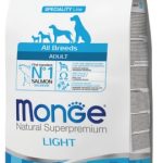 MONGE ALL BREEDS DOG LIGHT SALMONE E RISO 2,5KG