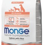 MONGE ALL BREEDS DOG PUPPY SALMONE E RISO 800GR