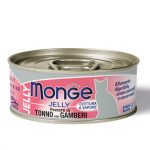 MONGE JELLY GATTO PEZZI DI TONNO E GAMBERI 80GR
