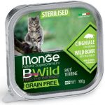MONGE BWILD CAT STERILIZZATO PATE' TERRINE CINGHIALE CON ORTAGGI 100GR