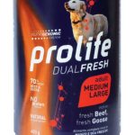 PROLIFE DOG DUAL FRESH ADULT BEEF&GOOSE MEDIUM/LARGE 400g