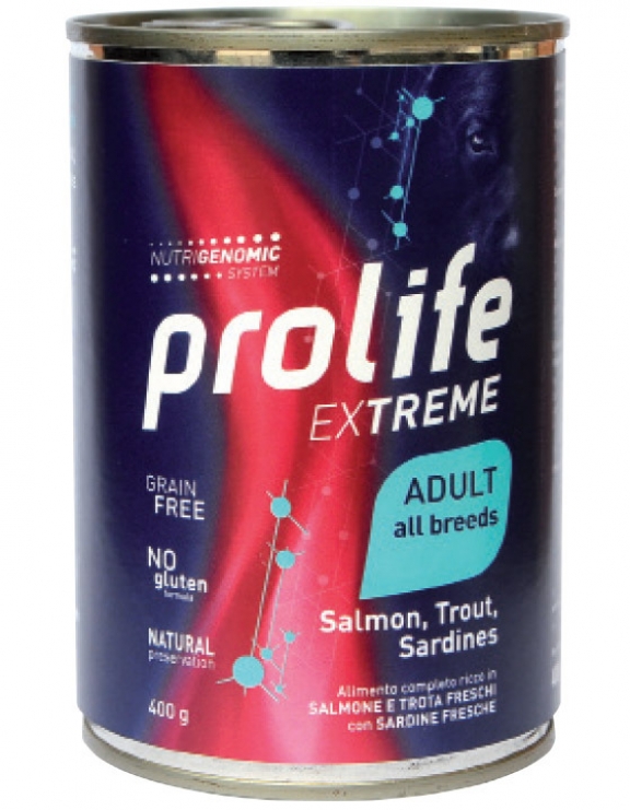 PROLIFE DOG EXTREME ALL BREEDS SALMON/TROUT/SARDINE 400g