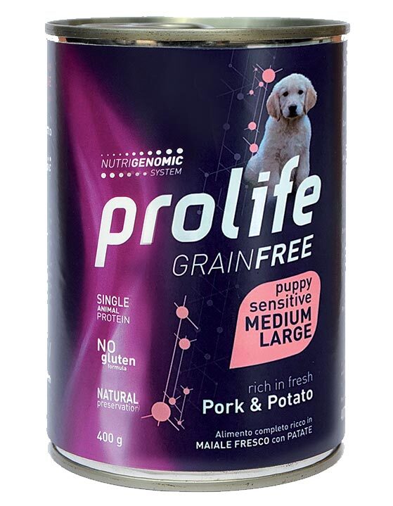 PROLIFE DOG GRAIN FREE PUPPY SENSITIVE PORK E POTATO 400GR