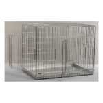 DOMUS MOLINARI GABBIA ZINCATA - FONDO IN LAMIERA ZINCATA CON DUE PORTE 76X54X58CM