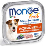 MONGE FRUIT DOG PATE' E BOCCONCINI TACCHINO E MIRTILLI 100GR