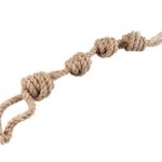 d LG FLOSSY DOUBLE ROPE WITH 4KNOTS 74CM-500G BROWN