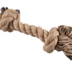 d LG FLOSSY ROPE WITH 2 KNOTSXS-15CM-50G BROWN