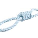d LG FLOSSY TUG ROPE WITH 2 LOOPS 40CM-230G BLUE