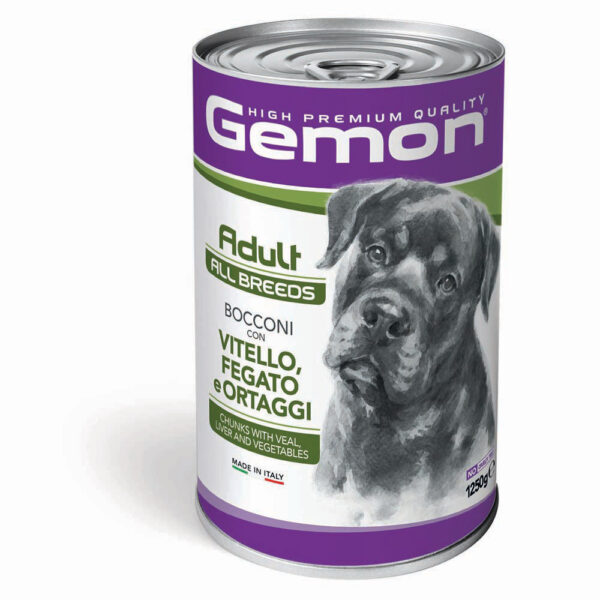 MONGE GEMON DOG ADULT ALL BREED VITELLO, FEGATO E ORTAGGI 1250GR