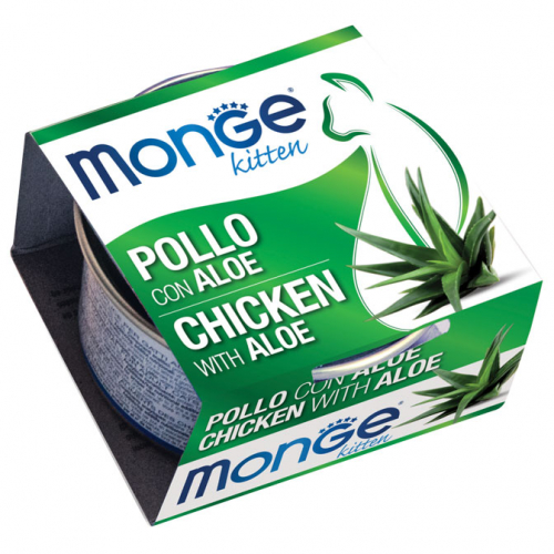 MONGE FRUITS CAT POLLO CON ALOE - KITTEN 80GR