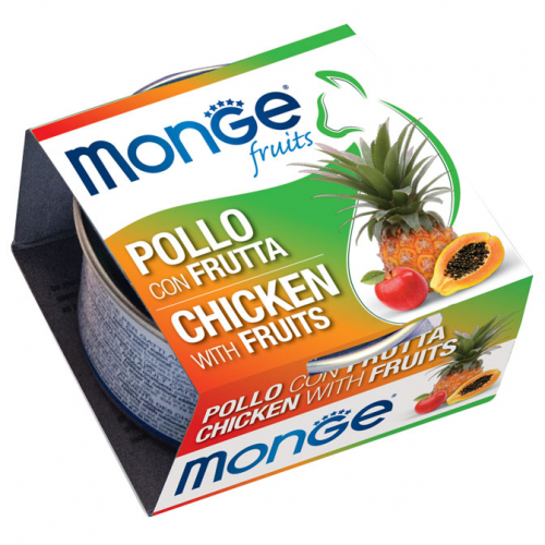 MONGE FRUITS CAT POLLO CON FRUTTA 80GR