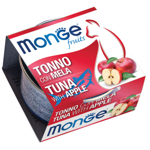 MONGE FRUITS CAT TONNO CON MELA 80GR