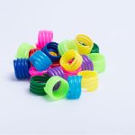 SISAL FIBRE ANELLINI IN PLASTICA A SPIRALE DIAM. 9MM 1PZ COLORI ASSORTITI