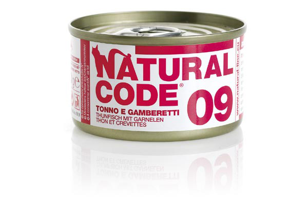 NATURAL CODE 09 TONNO E GAMBERETTI 85GR