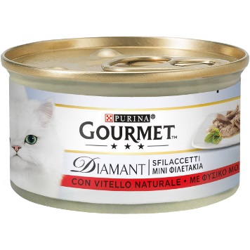 PURINA GOURMET DIAMANT SFILACCETTI CON DELIZIOSO VITELLO 85GR