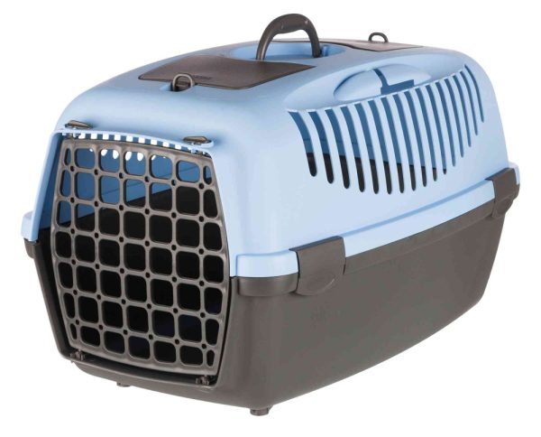 TRIXIE TRASPORTINO CAPRI 3,40X38X61CM, GRIGIO CHIARO/BLU SCURO