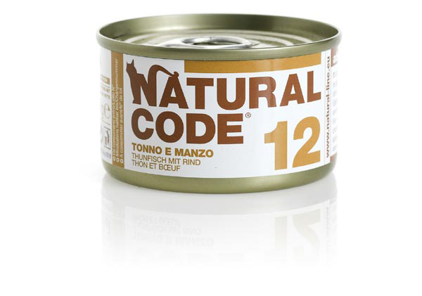 NATURAL CODE 12 TONNO E MANZO 85GR