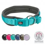 TRIXIE PREMIUM COLLARE MOLTO ALTO CON IMBOTTITURA IN NEOPRENE M-L, 42-48CM/20MM, DENIM/BLU