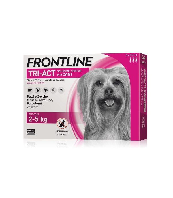 FRONTLINE TRI-ACT 3 PIPETTE 0,5ML 2-5 KG
