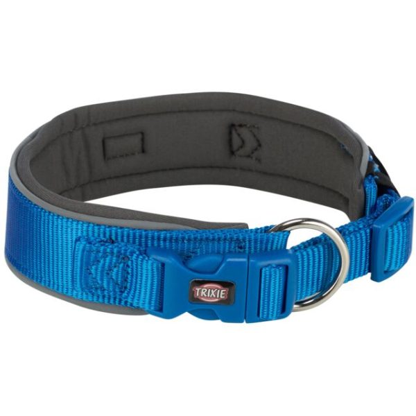 TRIXIE PREMIUM COLLARE ALTO IMBOTTITO S-M 33-42CM/35MM BLU