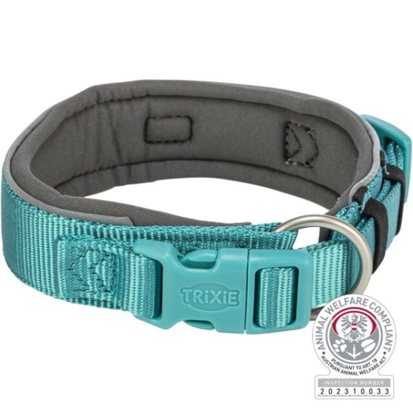 TRIXIE PREMIUM COLLARE ALTO IMBOTTITO M-L 40-48CM/40MM ACQUA MARINA