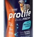 PROLIFE DOG DUAL FRESH ADULT SALMON&CODFISH MEDIUM/LARGE 400g