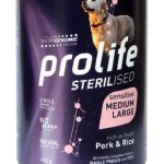 PROLIFE DOG STERILISED ADULT PORK&RICE MEDIUM/LARGE 400g