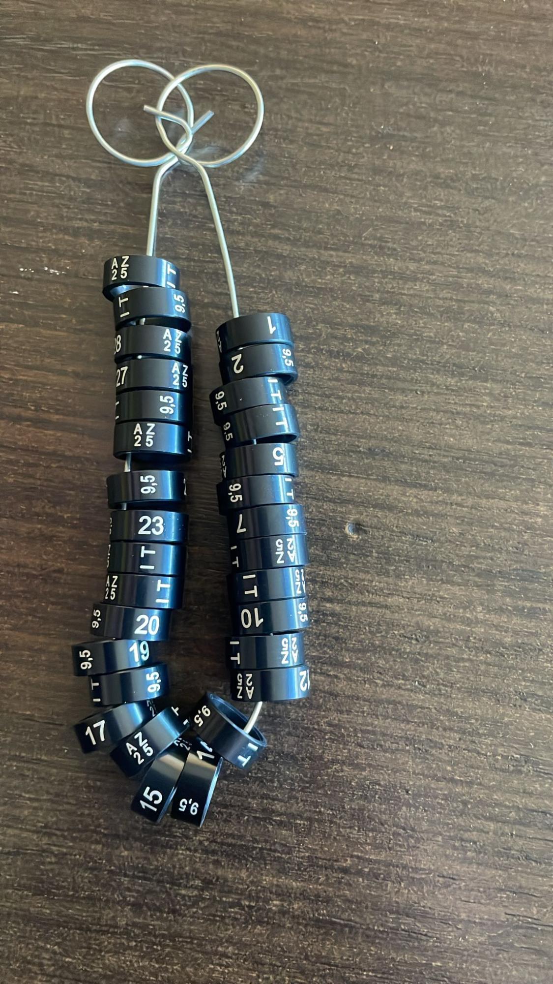 ANELLO 9,5, SIGLA AZ 9,5 25 DURALLUMINIO