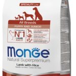 MONGE ALL BREEDS DOG PUPPY AGNELLO E RISO 12KG