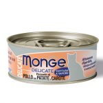 MONGE CAT DELICATE POLLO CON PATATE E CAROTE 80GR