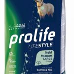 PROLIFE DOG LIFESTYLE LIGHT CODFISH&RICE MEDIUM/LARGE 2,5 KG