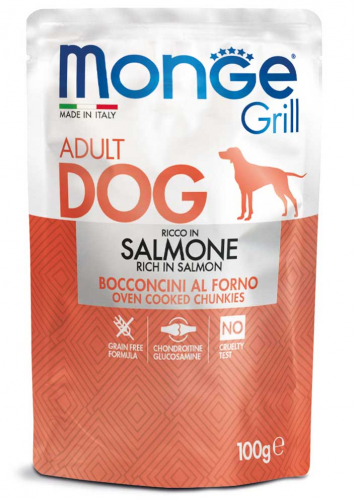 MONGE GRILL BUSTE CANE SALMONE 100GR