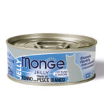 MONGE JELLY GATTO FILETTI DI TONNO E PESCE BIANCO 80GR