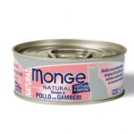 MONGE CAT NATURAL TONNO, POLLO CON GAMBERI 80GR