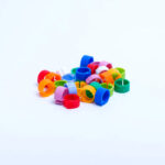 SISAL FIBRE ANELLINI CLIC IN PLASTICA DIAM. 8MM 1PZ COLORI ASSORTITI