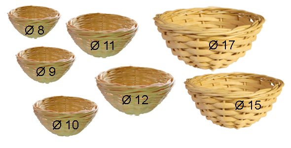 SISAL FIBRE NIDO IN VIMINI DIAM. 15CM
