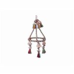 NOBBY CAGE TOY, PYRAMIDE COTTON CON WOOD BLOCKS 45X19CM