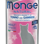 MONGE NATURAL BUSTE CAT TONNO E GAMBERI 80GR