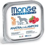 MONGE DOG MONOPROTEICO FRUTTA ANATRA E LAMPONI 150GR