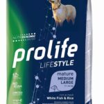 PROLIFE DOG LIFESTYLE MATURE WHITE FISH&RICE MEDIUM/LARGE 12 KG