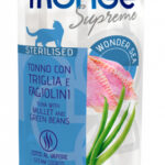 MONGE BUSTE SUPRIME STERILIZZATO TONNO,TRIGLIA E FAGIOLINI 80GR