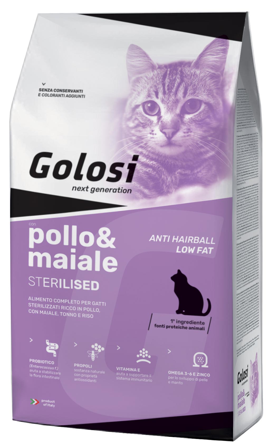 GOLOSI CAT STERILIZZATO LOW FAT POLLO MAIALE 7,5KG