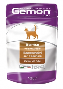 MONGE GEMON BUSTE GATTO SENIOR TACCHINO 100GR