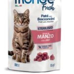 MONGE FRESH BUSTE CAT STERILIZZATO MANZO 85GR
