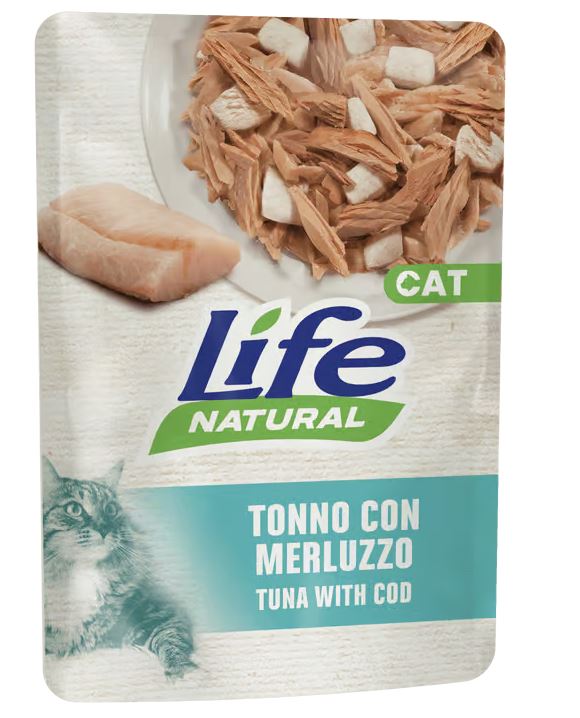 LIFE CAT BUSTE TONNO CON MERLUZZO 70GR