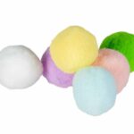 d LG PASTEL POLY BALLS 6ST - 1,5X1X1,5X1,5CM MULTICOLOUR