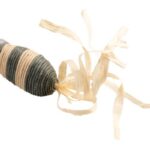 d LG ROPE BIG MOUSE WITH CORNSTRINGS 20X3,7X3,5CM GREY