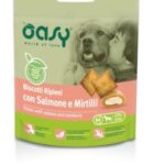 d OASY DOG SNACK BISC SALM/MIRT 80G