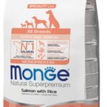 MONGE ALL BREEDS DOG PUPPY SALMONE E RISO 12KG