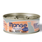 MONGE CAT DELICATE POLLO CON PATATE E CAROTE 80GR